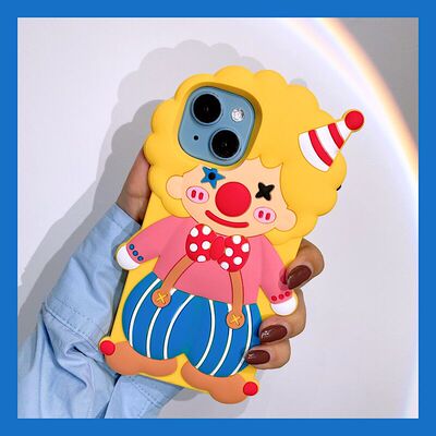ins创意个性立体小丑适用苹果14promax手机壳iPhone13新款12pro硅胶11