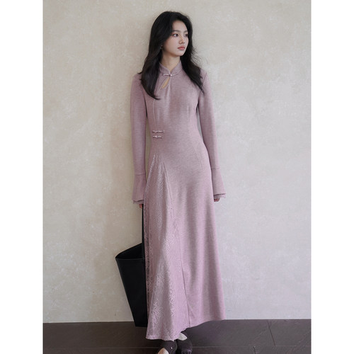 国风新中式温婉旗袍连衣裙