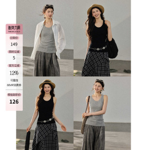 贰羊设计 100莱赛尔带胸垫U领内搭外穿吊带 幸以