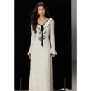 气质撞色毛绒蕾丝连衣裙女秋冬打底大衣内搭 法式 贰羊设计 萦梦