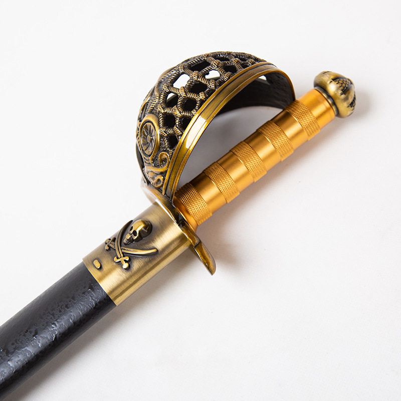 正版未开刃电影加勒比海盗刀杰克船长海盗剑cos周边金属道具装饰