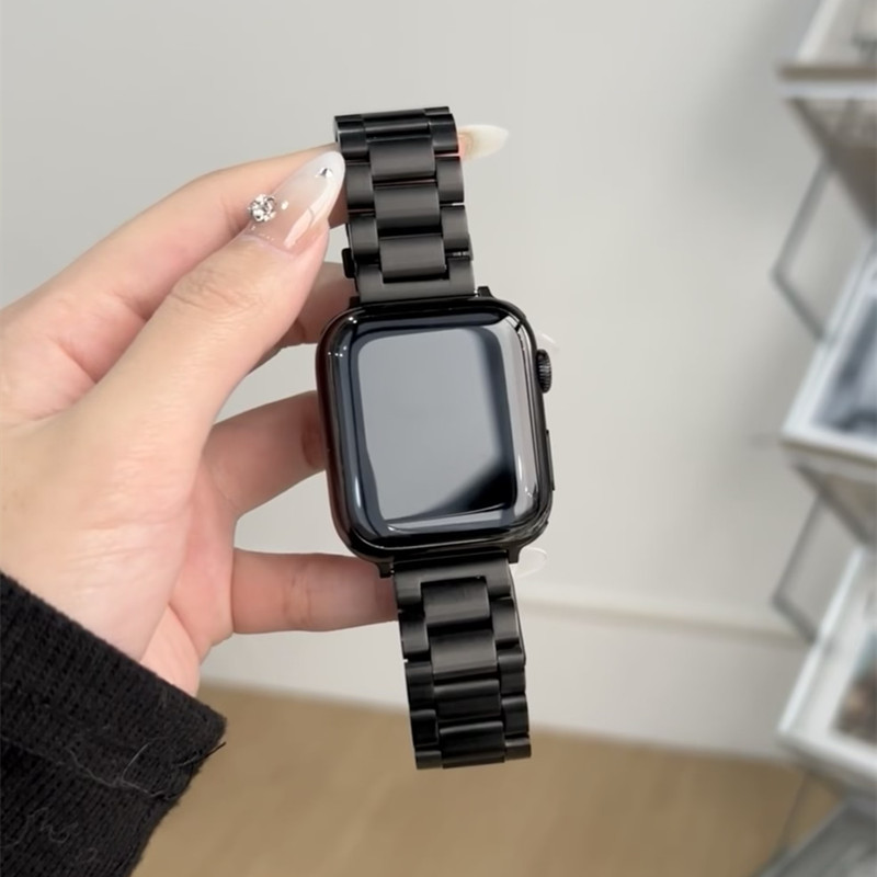适用苹果手表s10表带iwatchs9手表带applewatchse新款男女s8金属7
