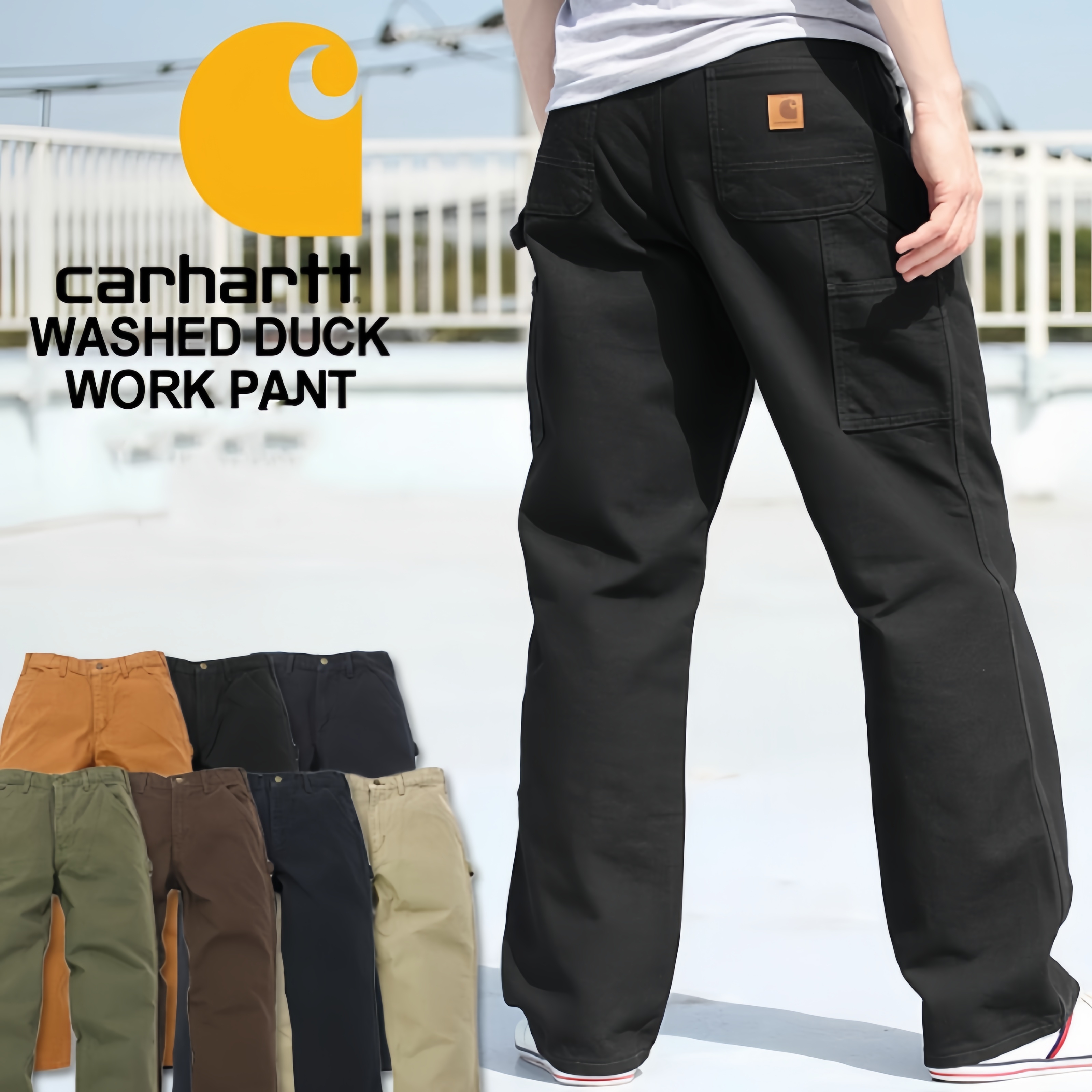 现货正品 Carhartt B11 卡哈特主线复古多口袋纯棉帆布直筒工装裤