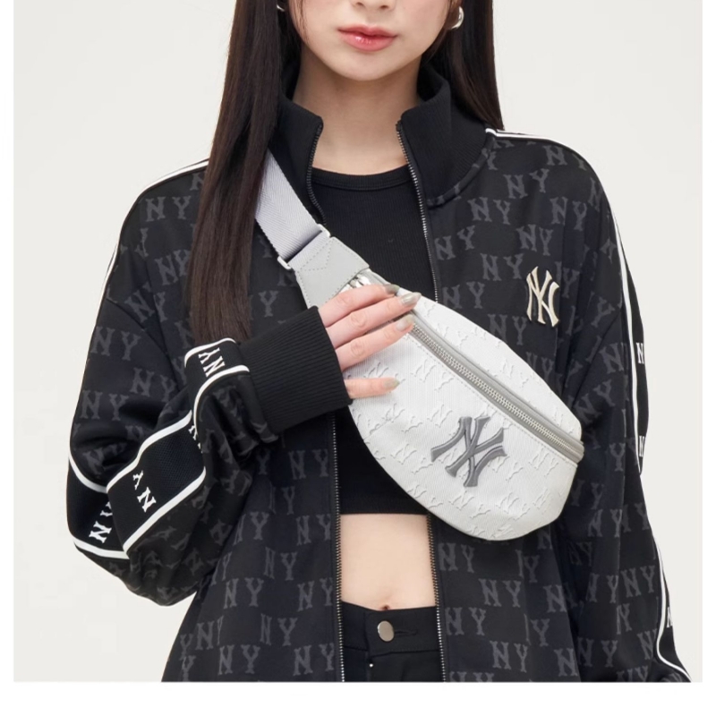 MLB斜挎包男包女包2025春季新款老花包包运动腰包胸包单肩包