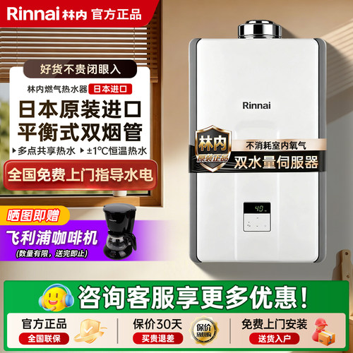 林内平衡式恒温新款无氧铜水箱