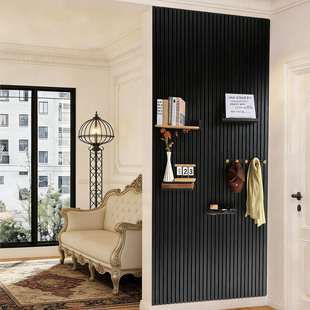 吸音格栅板置物架可定制造型墙入户门玄关实木质墙上洞洞展示架子