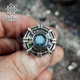 手午原创|925银家庭教师戒指彭格列指环大空解封解放戒指男动漫