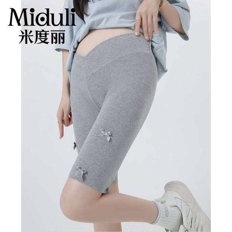 米度丽孕妇裤子夏季薄款外穿打底裤休闲五分短裤安全裤孕妇装夏装