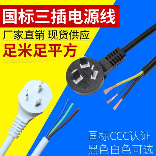 纯铜1.8米带插头国标电源线