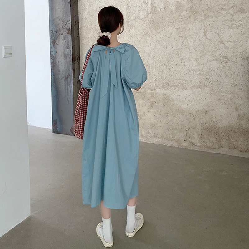 设计感小众连衣裙女夏季2025新款中长裙气质显瘦学生法式初恋裙子