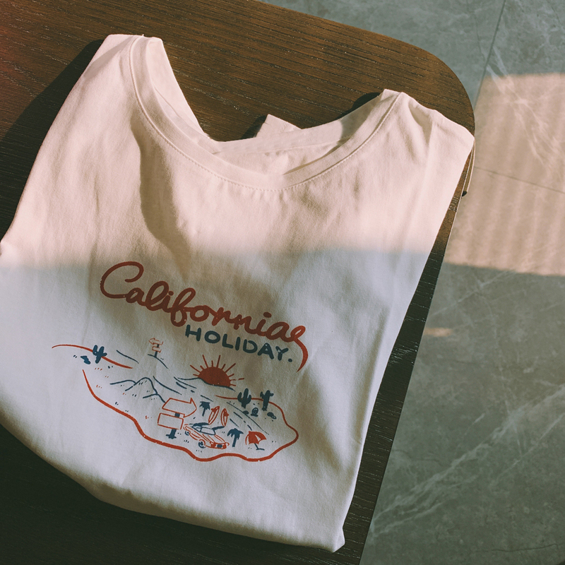 Special price guantu 65 polyester 30 cotton 5 spandex 2021 new fun printing short sleeve T-shirt