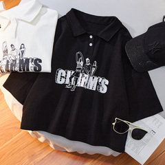 Real price 2021 summer fun pattern short sleeve T-shirt