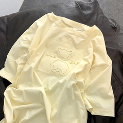 Special price guantu 65 polyester 30 cotton 5 spandex 2021 new funny pattern short sleeve T-shirt