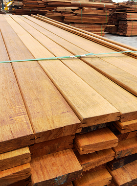 印尼菠萝格防腐木板户外阳台庭院实木条地板室外露台庭院栈道板材