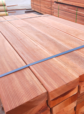 菠萝格防腐木地板户外阳台格栅庭院栈道木方室外露台花园木条板材