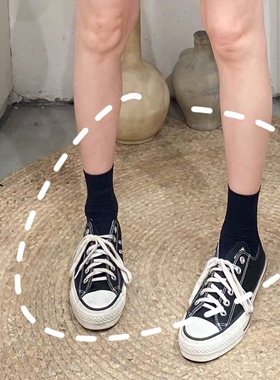 夏季冰冰袜小白鞋凉鞋穿裙子配的小皮鞋袜子女冰丝中筒薄长堆堆袜