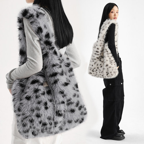 木与石毛绒包原创设计大容量