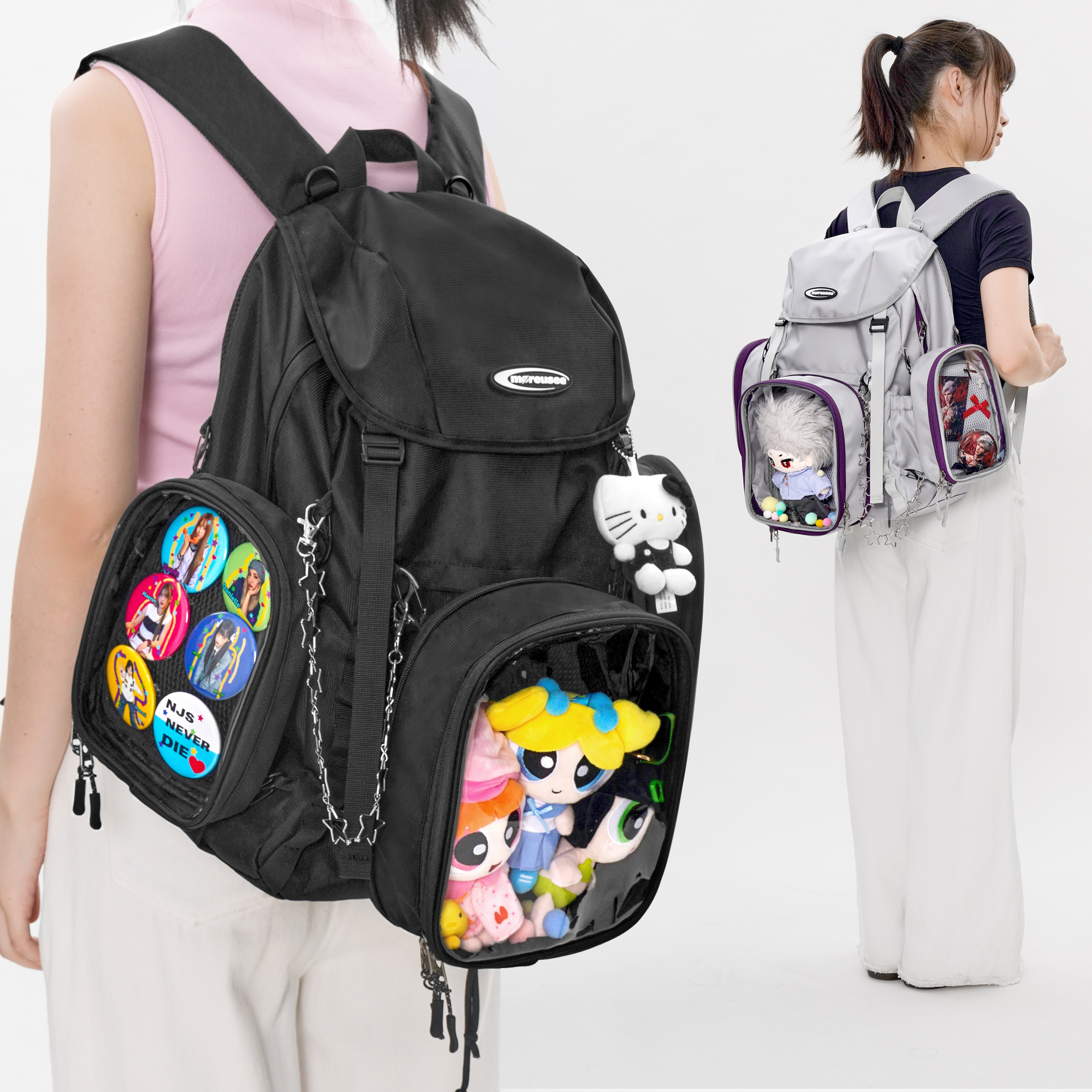 木与石大容量可拆卸双肩痛包书包