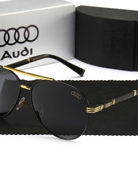 奥迪4s店同款男士墨镜时尚偏光太阳镜男女高清开车驾驶蛤蟆眼镜潮