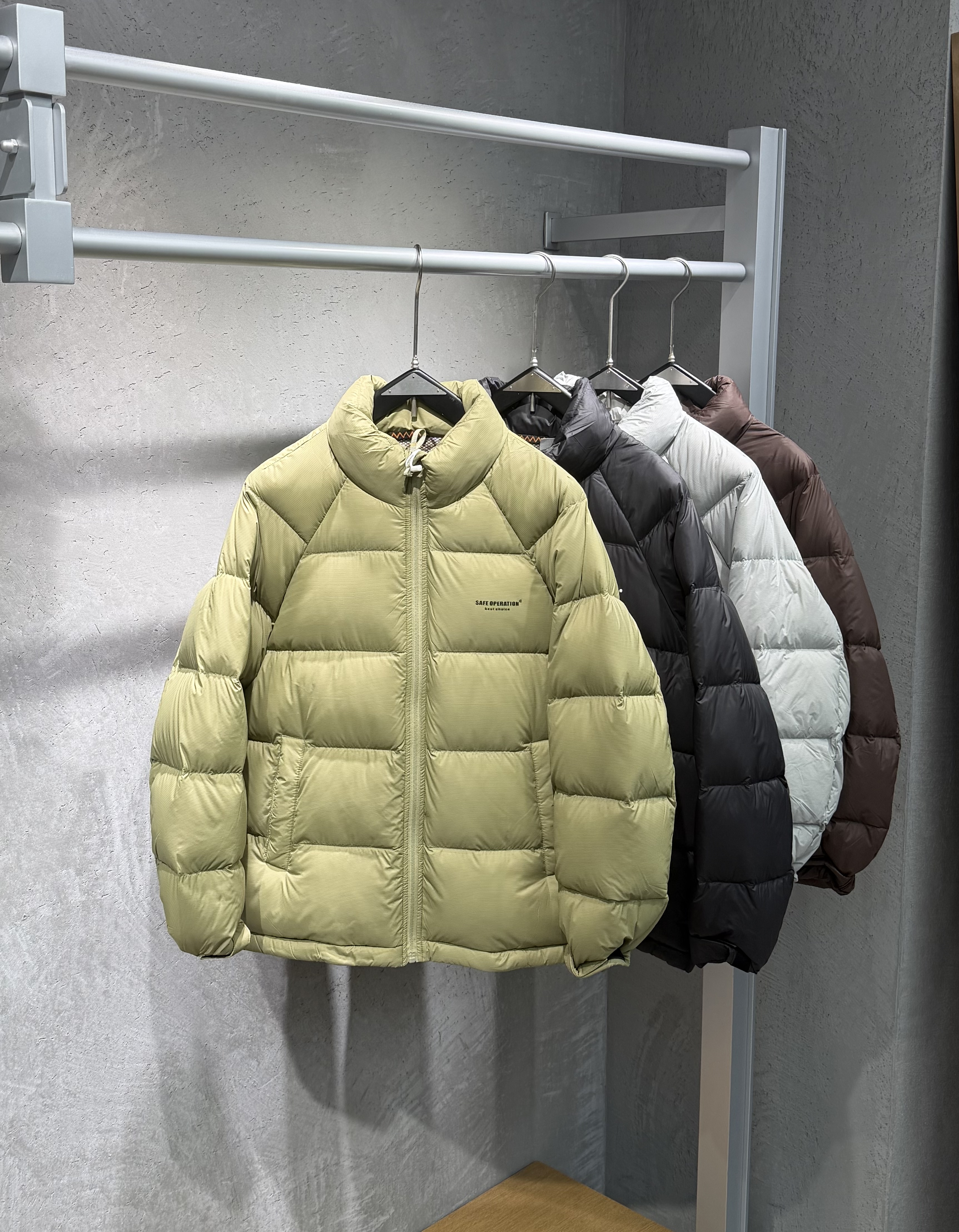 冬季新款男士90白鸭绒立领羽绒服简约纯色加厚保暖面包服羽绒外套
