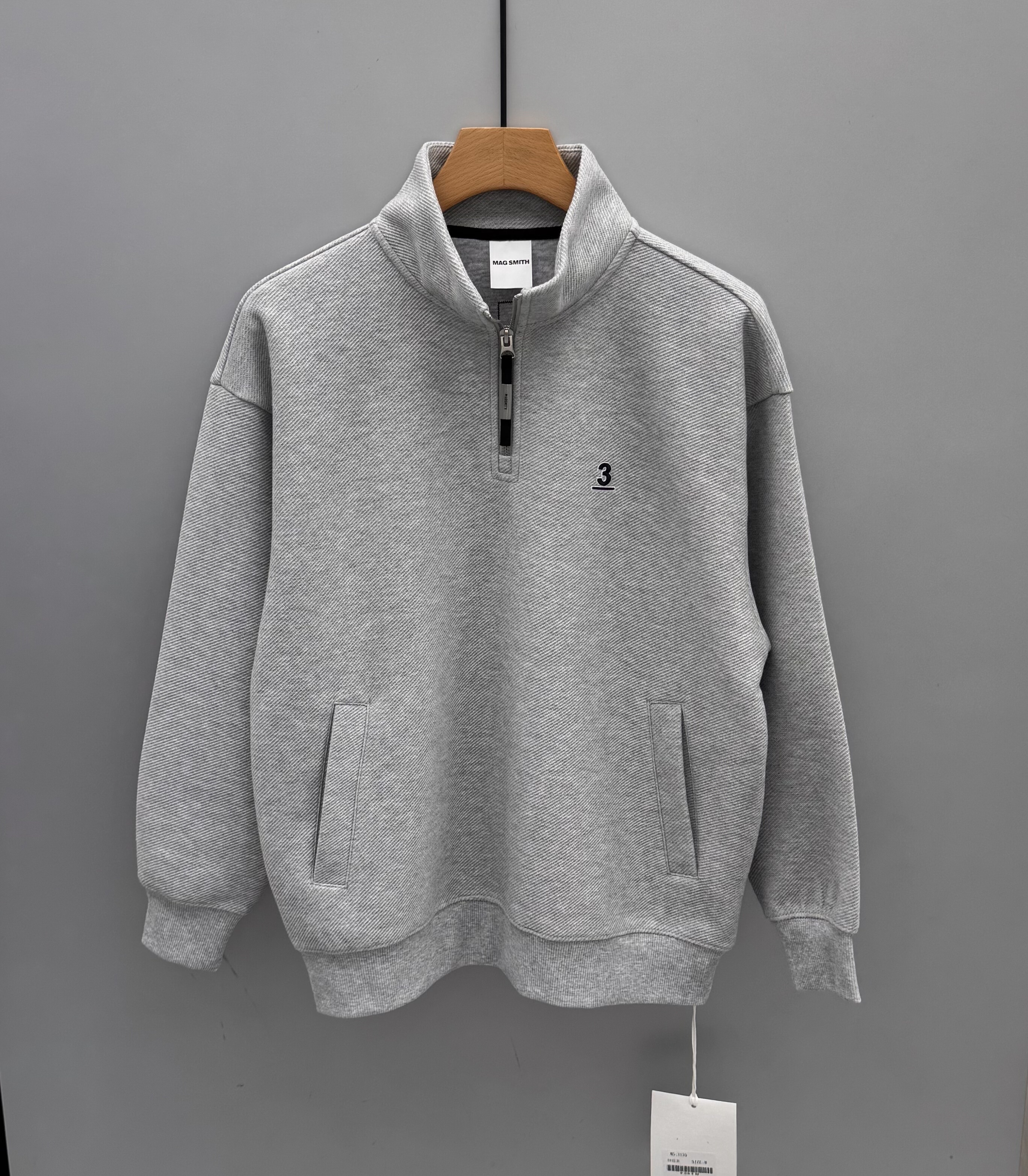 秋季新款男士半拉链立领卫衣美式宽松休闲百搭时尚长袖上衣打底衫