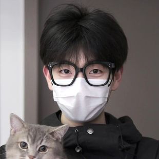 时尚高颜值纯白色口罩一次性黑色耳绳学生男女ins学院风撞色耳绳