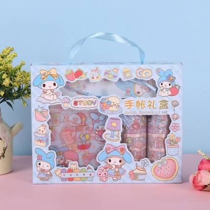 卡通学生手账胶带礼盒套装少女心咕卡贴纸ins素材贴文具店热卖。