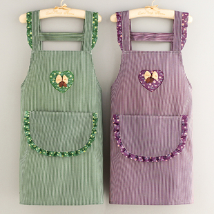 背带围裙家用厨房上班做饭无袖防油污耐磨耐脏工作服家里家外围腰