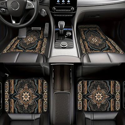 2/4pcs Car Anti Slip Mats,Car Carpets, Bohemian Style