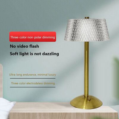 Crystal Lamp 3 Colors LED Crystal Table Lamp Dimmable