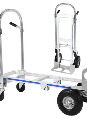 2 in 1 Aluminum 800LBS Capacit Convertible Dolly W/Wheel