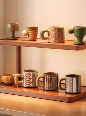 Versatile 2-Tier Wooden Storage Rack for Kitchen & Tea Room