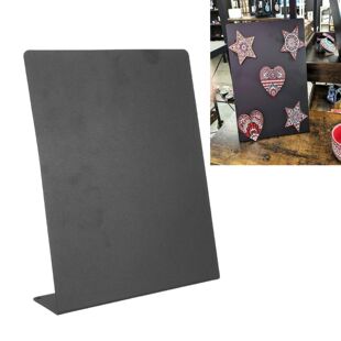 Magnetic Bulletin Board Black Magnetic Metal Tabletop Memo