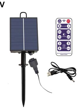 LED Light String Control Box 3.7V 1200mAh Solar Panel