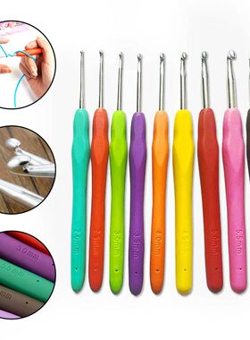 Tpr Crochet 2.0-6.0mm 9-Piece Soft Handle Crochet Hand