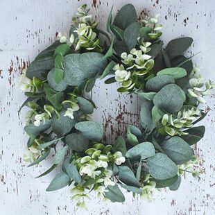 33cm Artificial Wreath  Gift Green Eucalyptus Wreath Spring