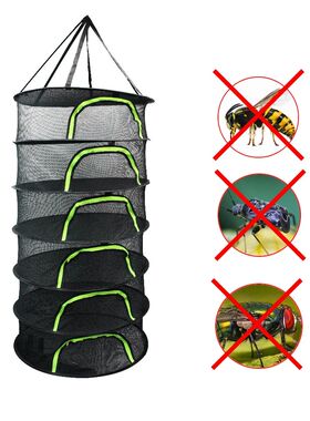 Folding Dry Rack 6 Layers Drying Net For Herbs Hanging