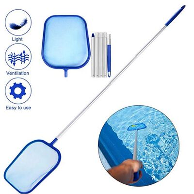 Swimming Pool Leaf Skimmer Net with 5 Aluminum Pole