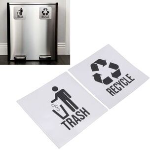 Kitchen Office Organization Garbage Bin Waste Basket Labels