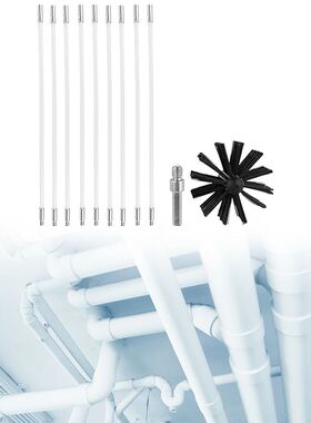 Chimney Brush Set with Long Handle Rods Dryer Vent Cleaner