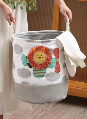 Household Children's Plush Doll Storage Basket With Large