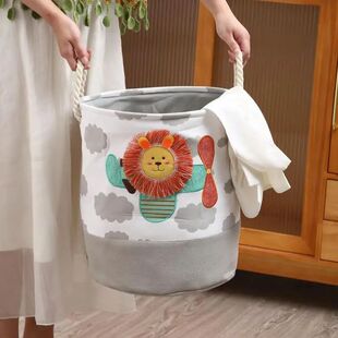 Household Children's Plush Doll Storage Basket With Large