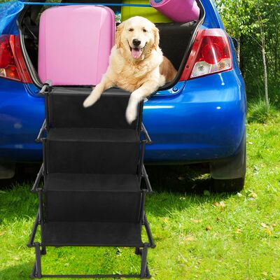 4 Steps Pet Ramp Auto Travel Ladder with Nonslip Surface