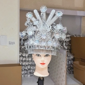 包邮 新款 苗族头饰儿童头戴苗银帽子贵州少数民族头饰苗族儿童帽子