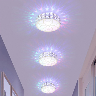 家装 过道灯中山走廊灯网红轻奢入户玄关灯现代简约led水晶走廊灯