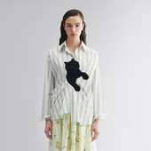 乌丫2025秋季 新款 「一只很黑 UOOYAA 猫」猫咪抓衬衫