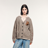 「伤心小熊」立体小熊连帽卫衣毛开衫 UOOYAA 乌丫经典