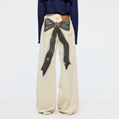 UOOYAA 「奇幻都市」油画蝴蝶结牛仔裤 乌丫2026春季 新款