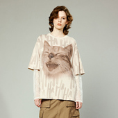 岁月」系列蕾丝袖 UOOYAA 乌丫「天真 萌宠遮阳T恤