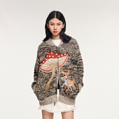 UOOYAA 「奇幻精灵」小鹿精灵雪橇领毛开衫 乌丫2025冬季 新款